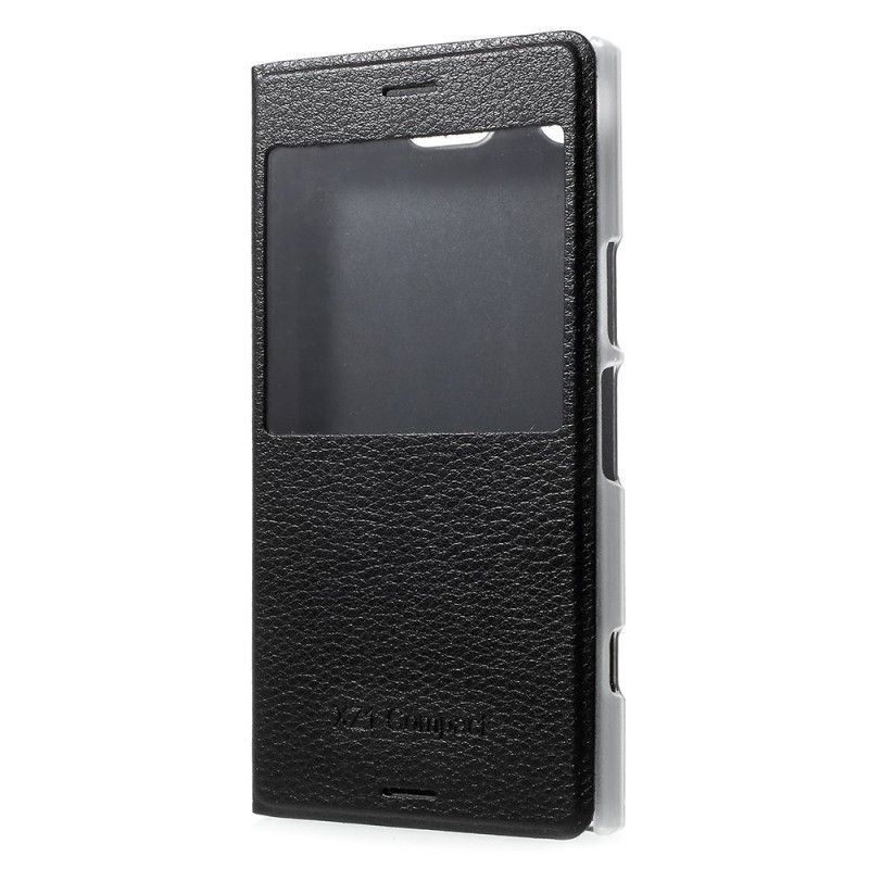 S Προβολή Εξωφύλλου Sony Xperia XZ1 Compact Ματζέντα Faux Leather