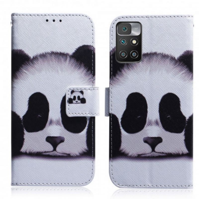 δερματινη Κάλυμμα Για Xiaomi Redmi 10 Πρόσωπο Panda