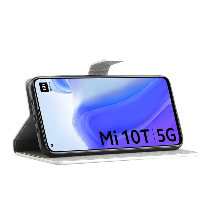 δερματινη Κάλυμμα Xiaomi Mi 10T / 10T Pro Μπλε Πεταλούδα σιλικόνης