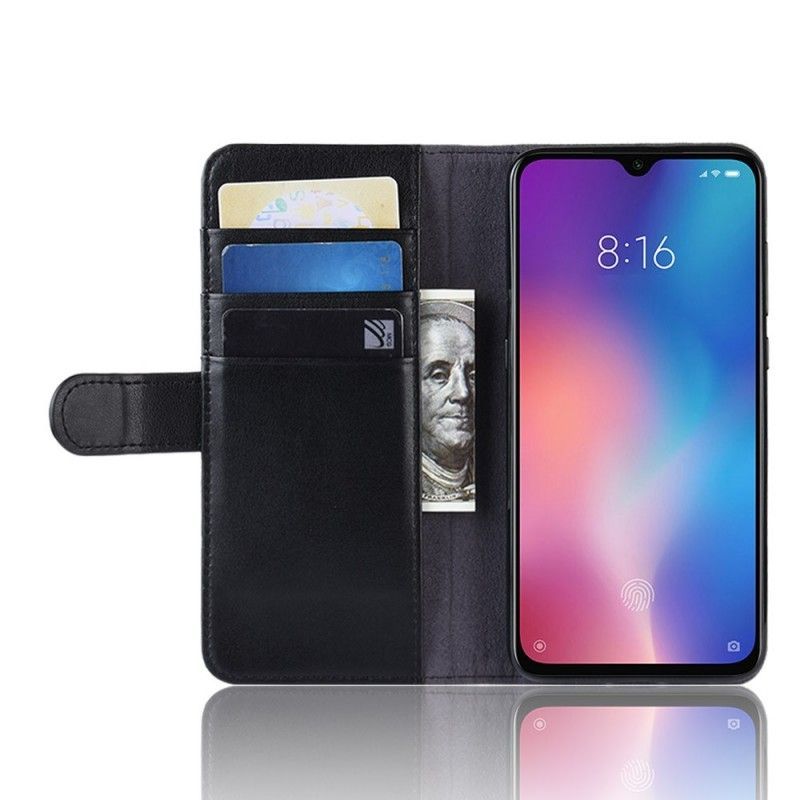 δερματινη Κάλυμμα Xiaomi Mi 9 SE Μαύρο Σπαστό Δέρμα Πρωτότυπος