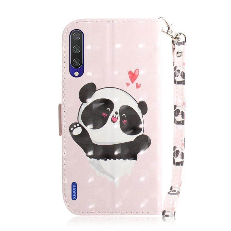 δερματινη Κάλυμμα Xiaomi Mi A3 Panda Love Λουράκι