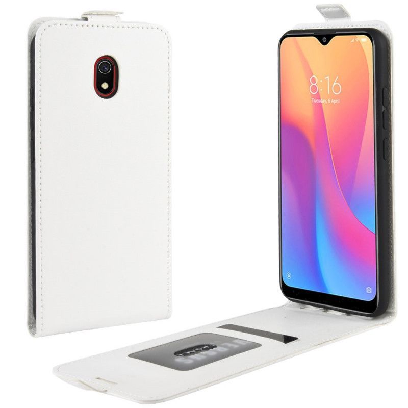 δερματινη Κάλυμμα Xiaomi Redmi 8A Μαύρο Αναδιπλούμενο Δερμάτινο Εφέ