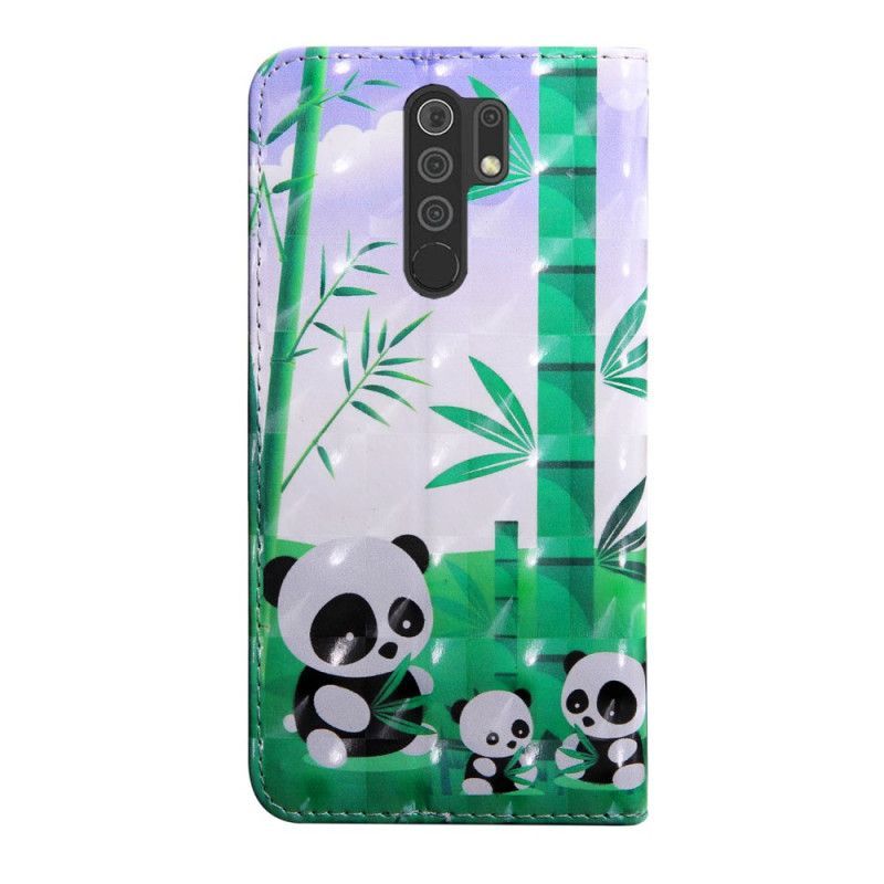 δερματινη Κάλυμμα Xiaomi Redmi 9 Οικογένεια Panda