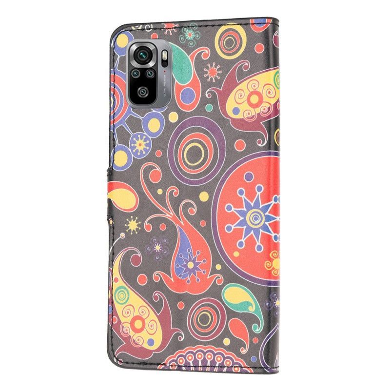 δερματινη Κάλυμμα Xiaomi Redmi Note 10 / Note 10S Σχέδιο Γαλαξιών Πρωτότυπος