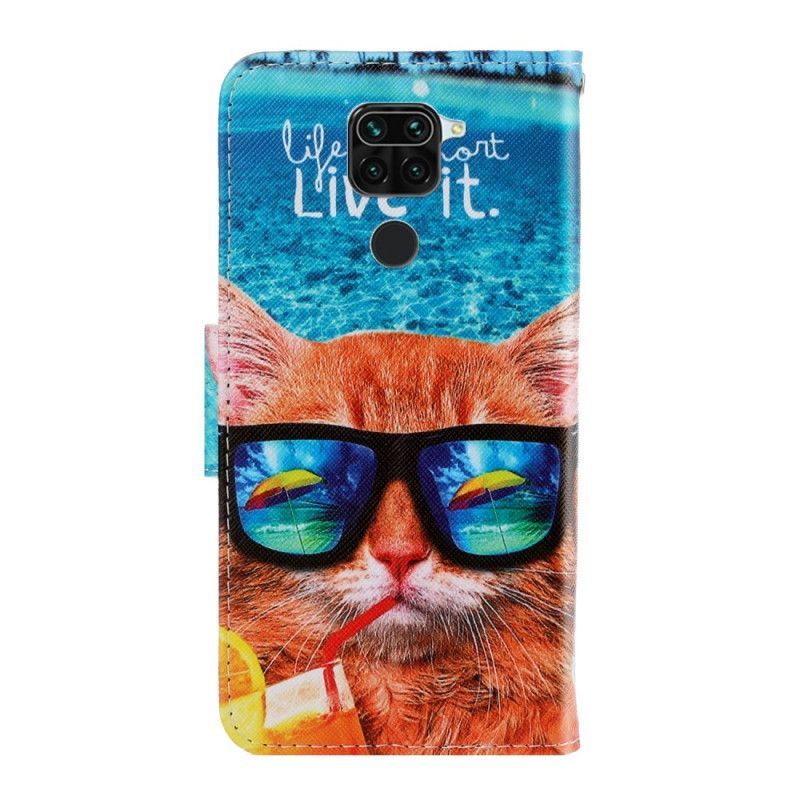 δερματινη Κάλυμμα Xiaomi Redmi Note 9 Cat Live It Strappy