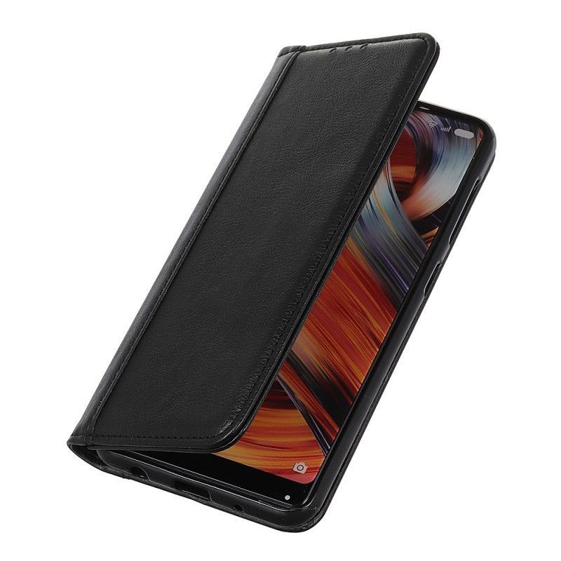 δερματινη θηκη Για Xiaomi Mi 9 Lite Μαύρο Έκδοση Με Σπαστό Δέρμα Λίτσι