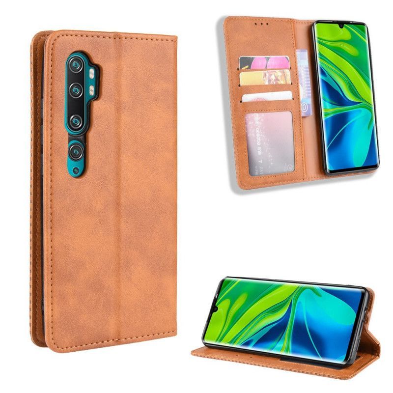 Flip Cover Xiaomi Mi Note 10 / Note 10 Pro Στυλιζαρισμένο Vintage Δερμάτινο Εφέ