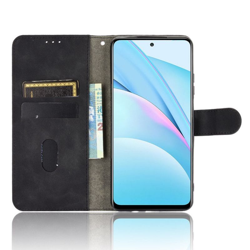 Κάλυμμα Folio Xiaomi Mi 10T Lite 5G / Redmi Note 9 Pro 5G Μαύρο Άγγιγμα Δέρματος