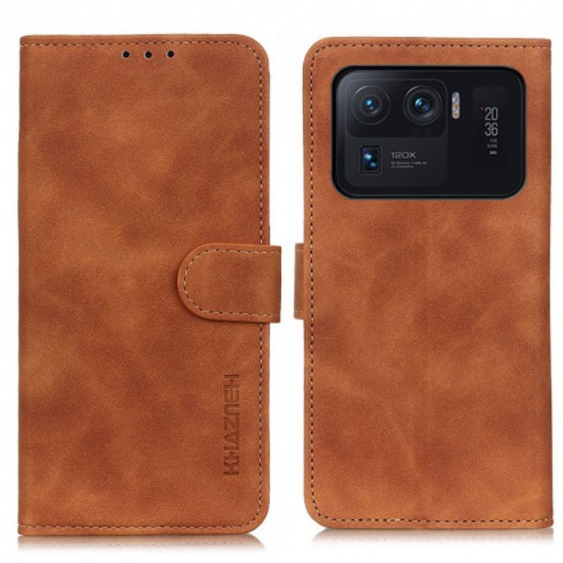 Κάλυμμα Folio Xiaomi Mi 11 Ultra Μαύρο Vintage Khazneh Leather Effect