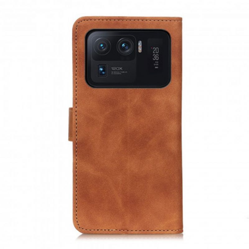 Κάλυμμα Folio Xiaomi Mi 11 Ultra Μαύρο Vintage Khazneh Leather Effect