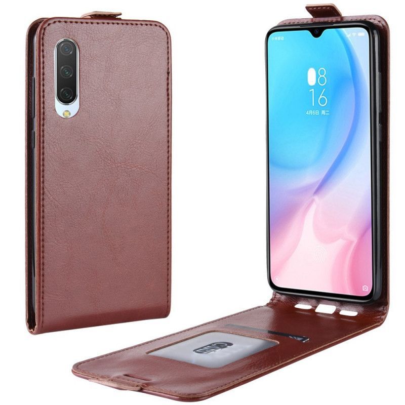 Κάλυμμα Folio Xiaomi Mi 9 Lite Μαύρο Αναδιπλούμενο Δερμάτινο Εφέ