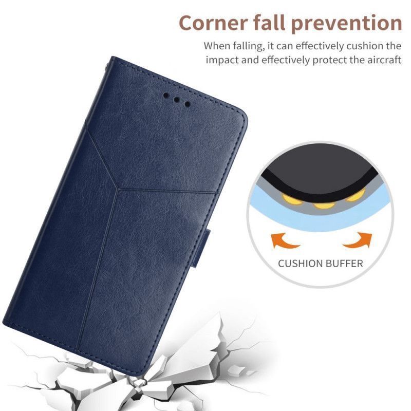 Κάλυμμα Folio Xiaomi Redmi 10 Μαύρο Geo Leather Style Y Design