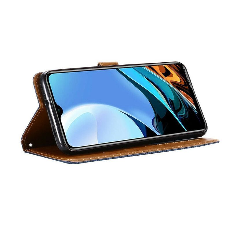 Κάλυμμα Folio Xiaomi Redmi 9T Μαύρο Τζιν