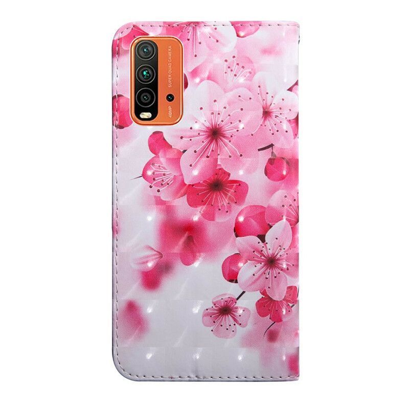 Κάλυμμα Folio Xiaomi Redmi 9T Θήκες Κινητών Ροζ Λουλούδια