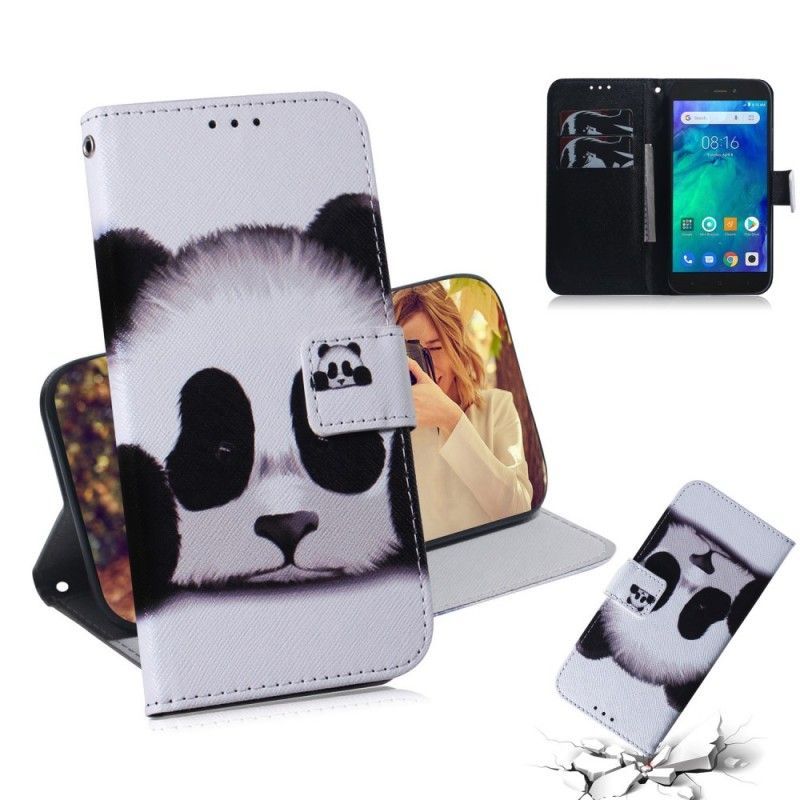 Κάλυμμα Folio Xiaomi Redmi Go Πρόσωπο Panda