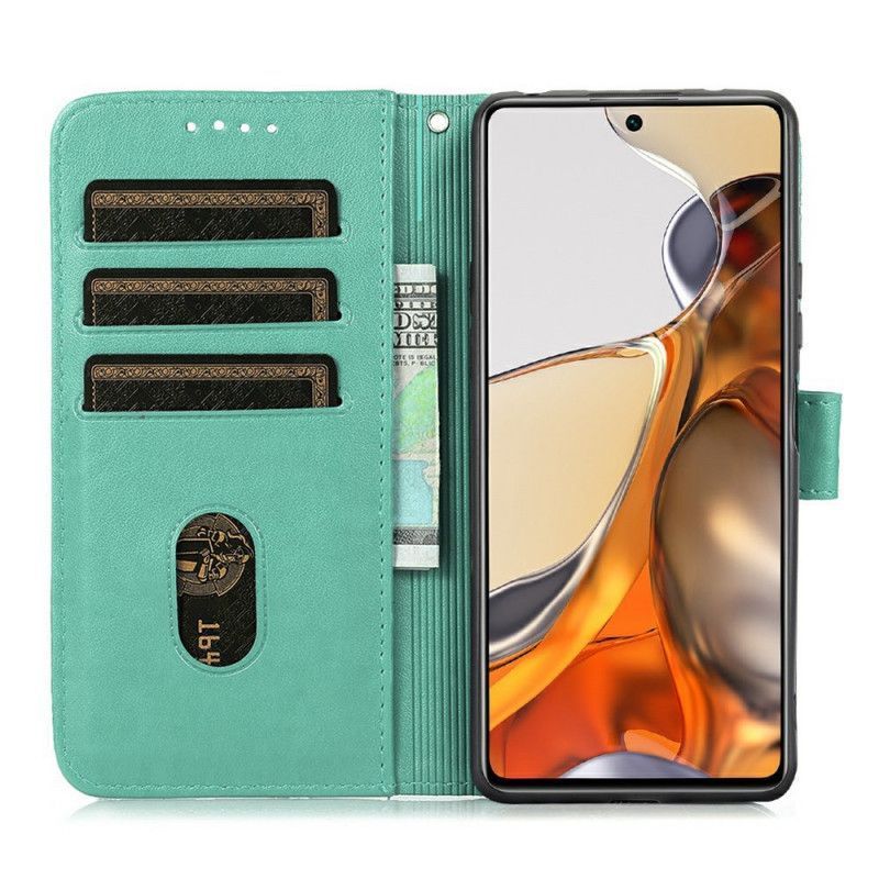 Κάλυμμα Folio Xiaomi Redmi Note 11 / Poco M4 Pro 5G Γκρι Πολλαπλά Διαμάντια