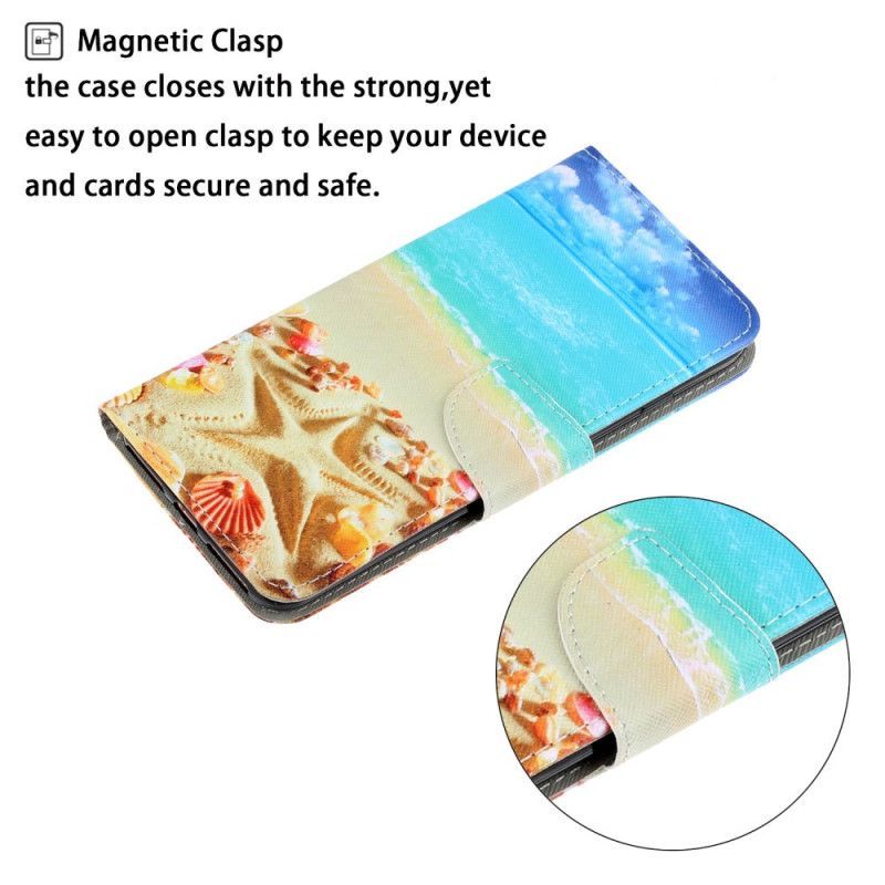 Κάλυμμα Folio Xiaomi Redmi Note 9 Θήκες Κινητών Strappy Beach