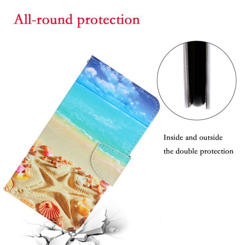 Κάλυμμα Folio Xiaomi Redmi Note 9 Θήκες Κινητών Strappy Beach