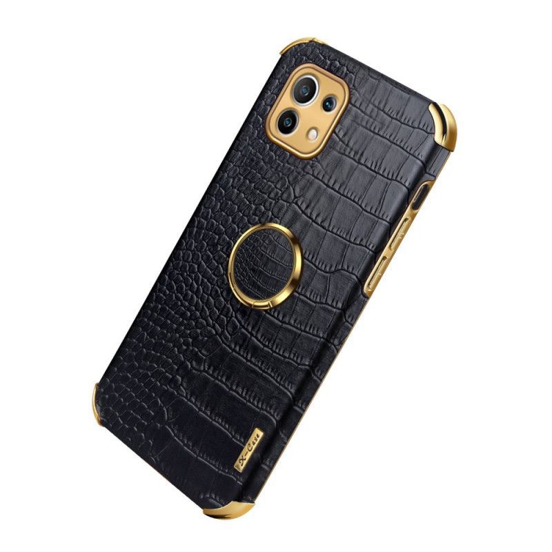 Κάλυμμα Για Xiaomi Mi 11 Μαύρο X-Case Εφέ Δέρματος Κροκόδειλου