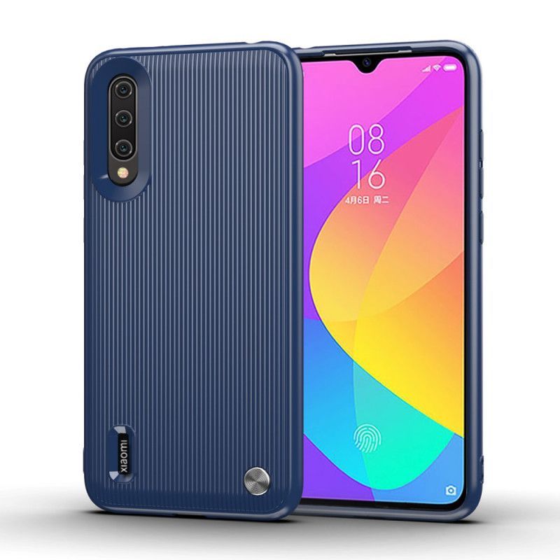 Κάλυμμα Για Xiaomi Mi 9 Lite Μαύρο Σχέδιο Σιλικόνης Με Υφή