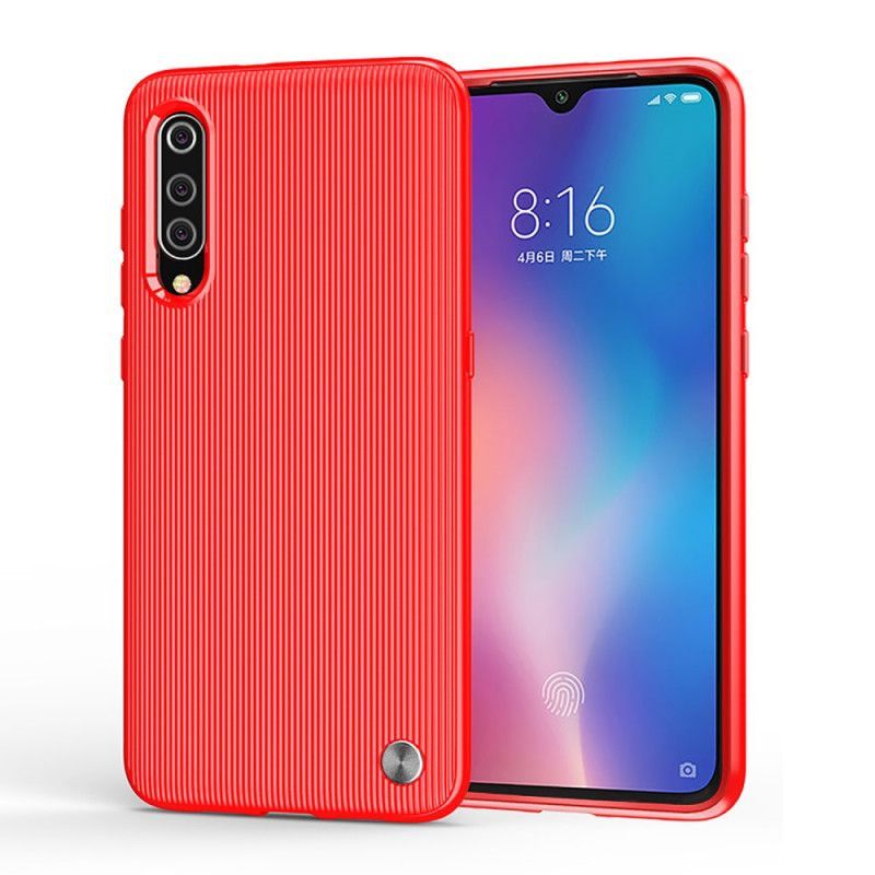 Κάλυμμα Για Xiaomi Mi 9 Μαύρο Ανάγλυφη Σιλικόνη