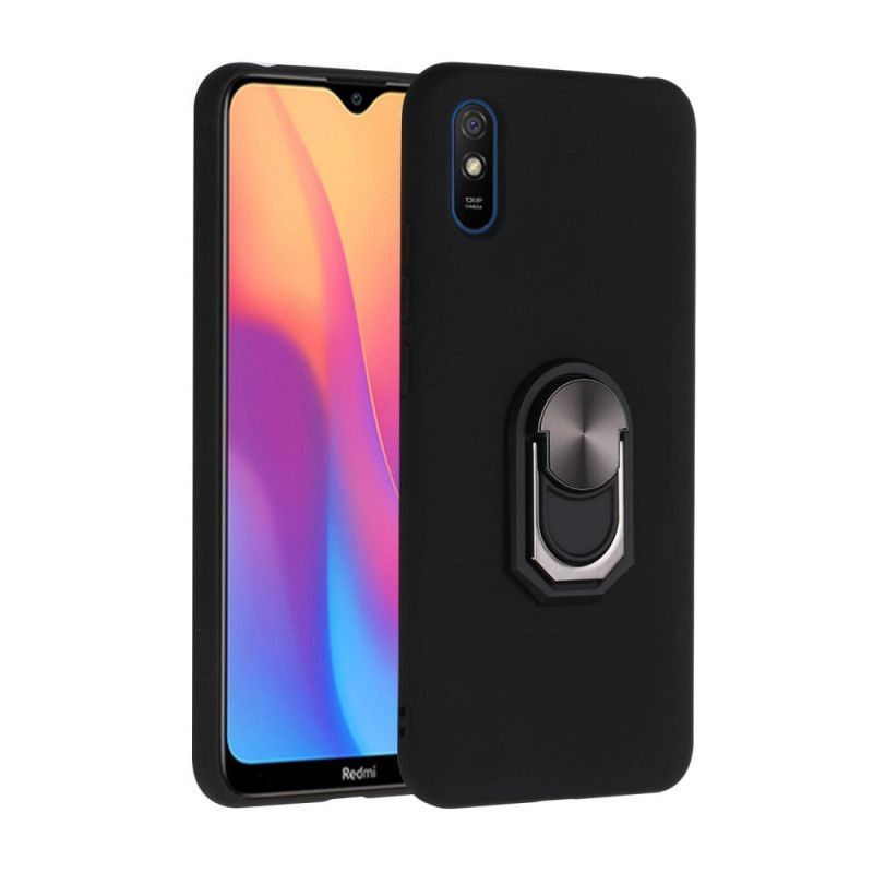 Κάλυμμα Για Xiaomi Redmi 9A Μαύρο Μεταλλική Βάση Δαχτυλιδιού