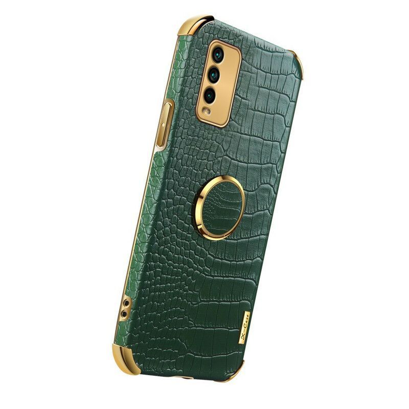 Κάλυμμα Για Xiaomi Redmi 9T Μαύρο X-Case Εφέ Δέρματος Κροκόδειλου