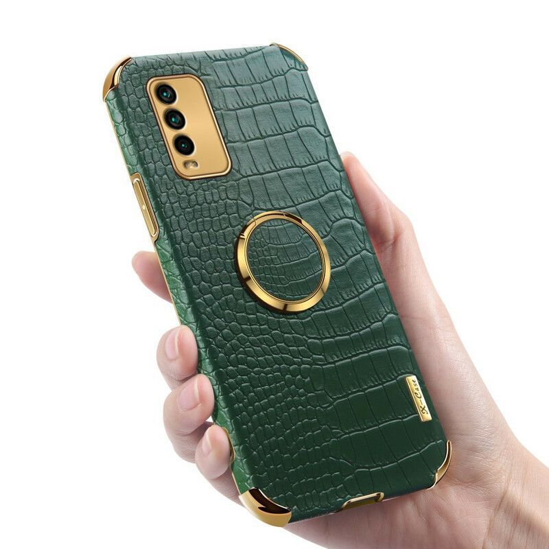 Κάλυμμα Για Xiaomi Redmi 9T Μαύρο X-Case Εφέ Δέρματος Κροκόδειλου