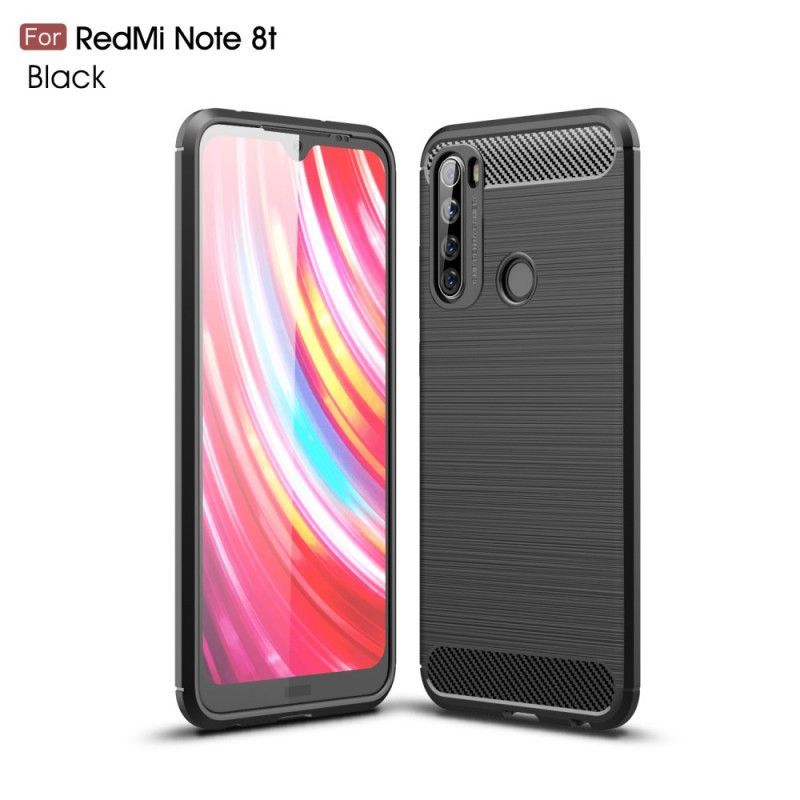 Κάλυμμα Για Xiaomi Redmi Note 8T Μαύρο Βουρτσισμένη Ίνα Άνθρακα