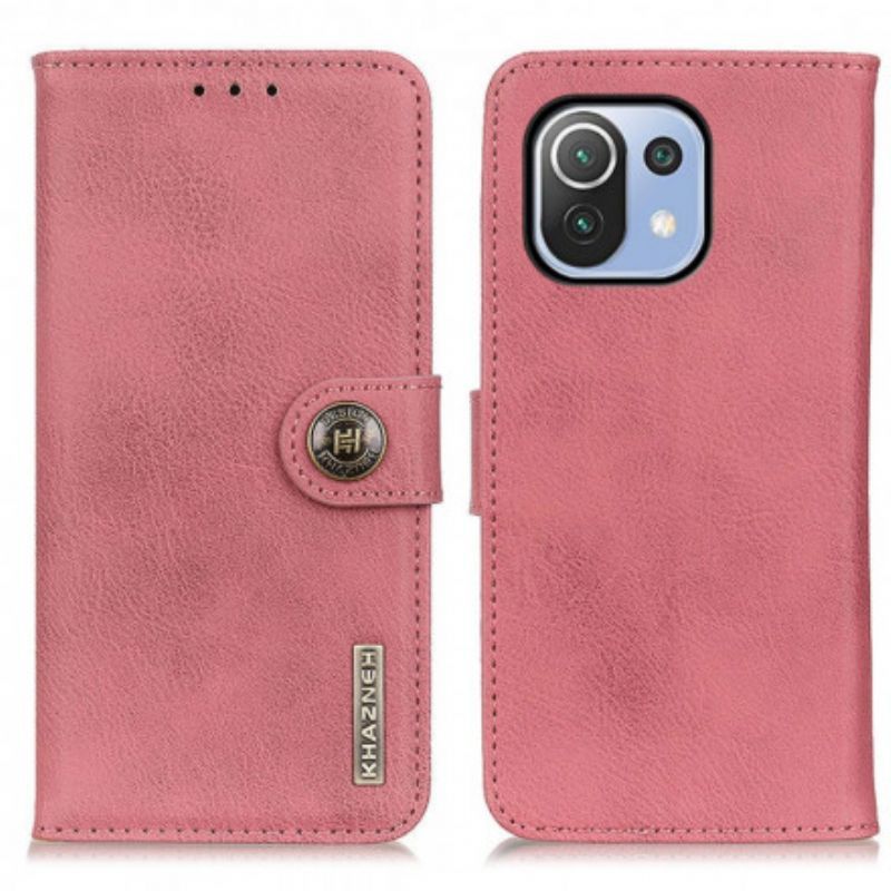 Κάλυμμα Xiaomi 11 Lite 5G Ne/Mi 11 Lite 4G/5G Faux Leather Khazneh Button