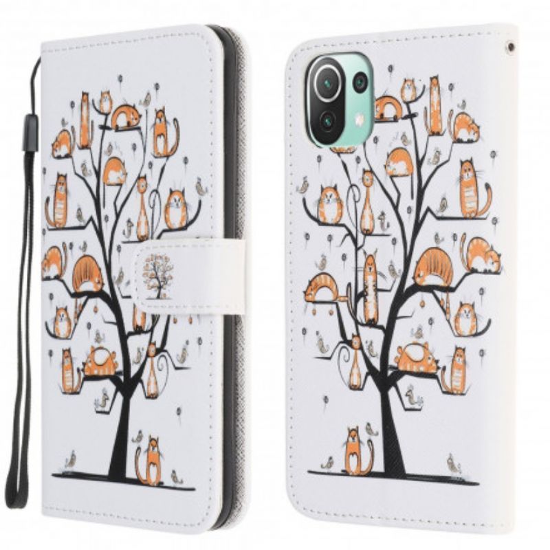 Κάλυμμα Xiaomi 11 Lite 5G Ne/Mi 11 Lite 4G/5G Funky Cats Λουράκι