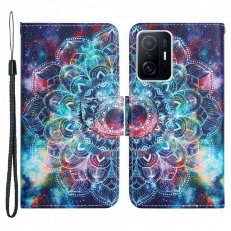 Κάλυμμα Xiaomi 11T / 11T Pro Flashy Half Mandala Με Λουράκι