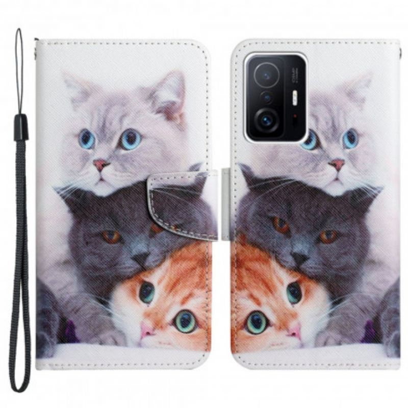 Κάλυμμα Xiaomi 11T / 11T Pro Heap Of Cats Lanyard