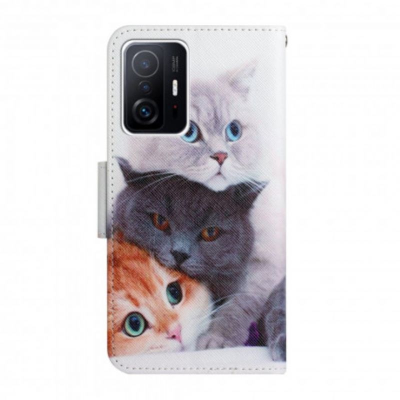 Κάλυμμα Xiaomi 11T / 11T Pro Heap Of Cats Lanyard