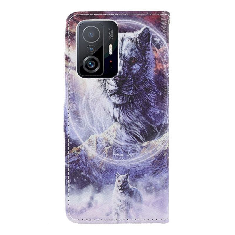 Κάλυμμα Xiaomi 11T / 11T Pro Wolf Το Χειμώνα Με Κορδόνι