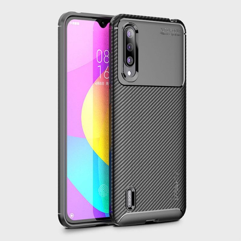 Κάλυμμα Xiaomi Mi 9 Lite Μαύρο Ανθρακόνημα Ipaky σιλικόνης