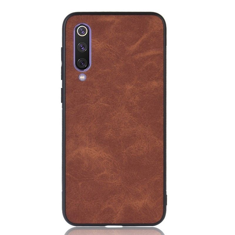 Κάλυμμα Xiaomi Mi 9 Μαύρο Vintage Look Δερμάτινο Εφέ