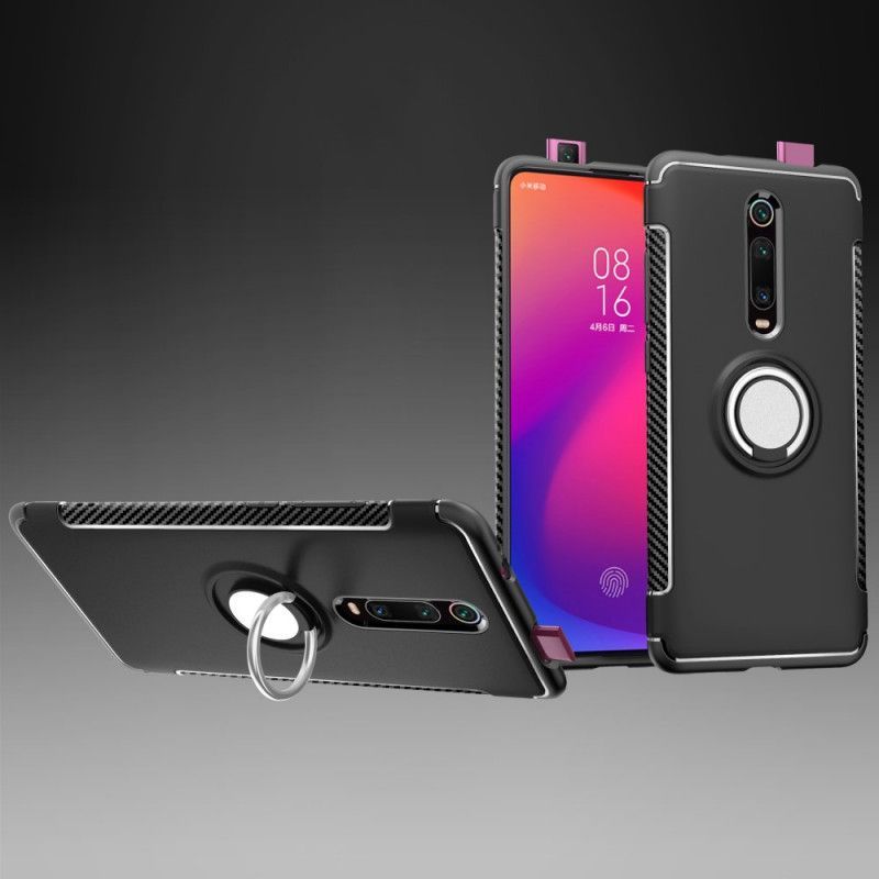 Κάλυμμα Xiaomi Mi 9T / Mi 9T Pro Μαύρο Μαγνητικός Δακτύλιος Από Ανθρακονήματα