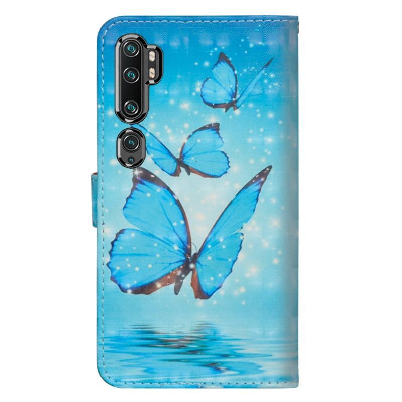 Κάλυμμα Xiaomi Mi Note 10 / Note 10 Pro Flying Blue Πεταλούδες