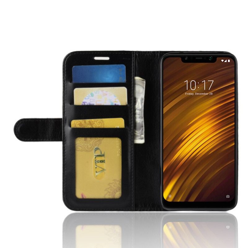 Κάλυμμα Xiaomi Pocophone F1 Μαύρο Ultra Faux Δέρμα