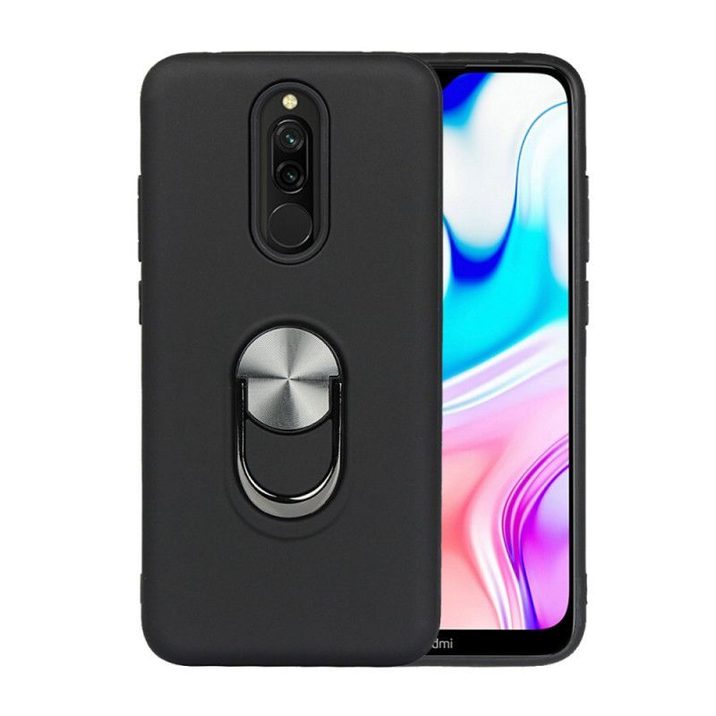 Κάλυμμα Xiaomi Redmi 8 Μαύρο Αποσπώμενο Με Δακτύλιο Στήριξης σιλικόνης