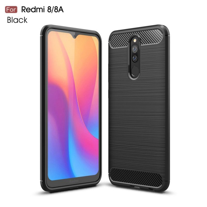 Κάλυμμα Xiaomi Redmi 8 Μαύροa / Redmi 8 Βουρτσισμένο Ανθρακόνημα