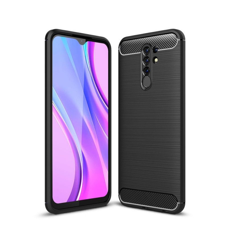 Κάλυμμα Xiaomi Redmi 9 Μαύρο Βουρτσισμένη Ίνα Άνθρακα