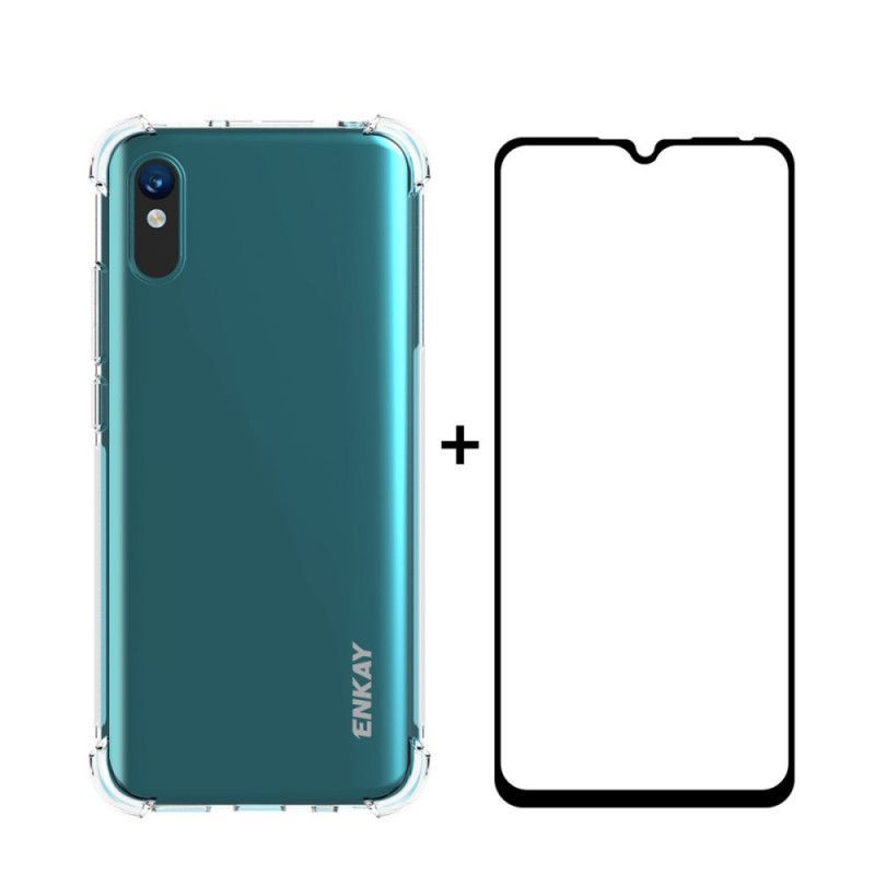 Κάλυμμα Xiaomi Redmi 9A Κέλυφος Enkay Και Σκληρυμένο Γυαλί Οθόνης