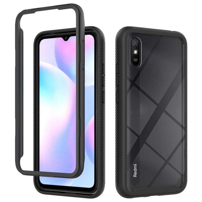 Κάλυμμα Xiaomi Redmi 9A Μαύρο Άκρες Υβριδικής Σιλικόνης