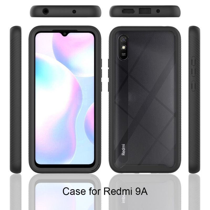 Κάλυμμα Xiaomi Redmi 9A Μαύρο Άκρες Υβριδικής Σιλικόνης