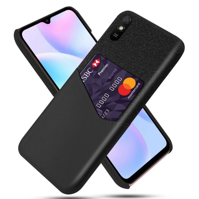 Κάλυμμα Xiaomi Redmi 9A Μαύρο Κάτοχος Κάρτας Ksq σιλικόνης