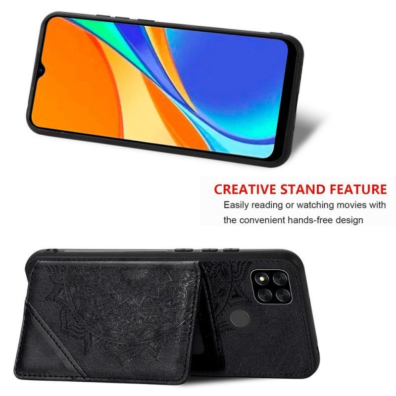 Κάλυμμα Xiaomi Redmi 9C Μαύρο Πολυλειτουργικό Σχέδιο Μάνταλα