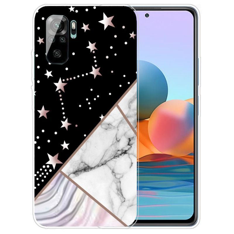 Κάλυμμα Xiaomi Redmi Note 10 / Note 10S Μαύρο Επώνυμο Μάρμαρο