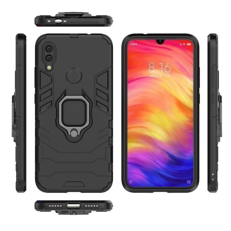 Κάλυμμα Xiaomi Redmi Note 7 Μαύρο Ανθεκτικός Δακτύλιος Πρωτότυπος